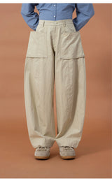 Men's Curved Wide Leg Cargo Pants