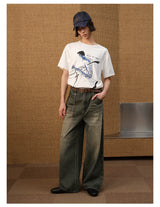Water Stain Print Short Sleeve Tee