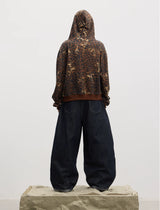 American Raw Suede Paneled Curved Jeans
