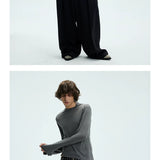 Slim Fit Two-Color Long Base Tees
