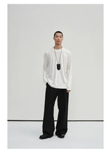 Waist-Adjustable Striped Flared Merino Wool Pants