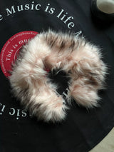 Ten-Color Removable Snap Fur Collar