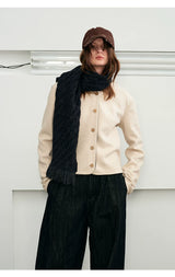 Thick Warm Cable Knit Tassel Scarf