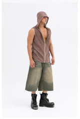 Men's Loose Cropped Denim Shorts