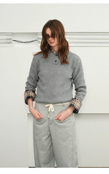 Old Money Wavy Henley Couple Sweaters