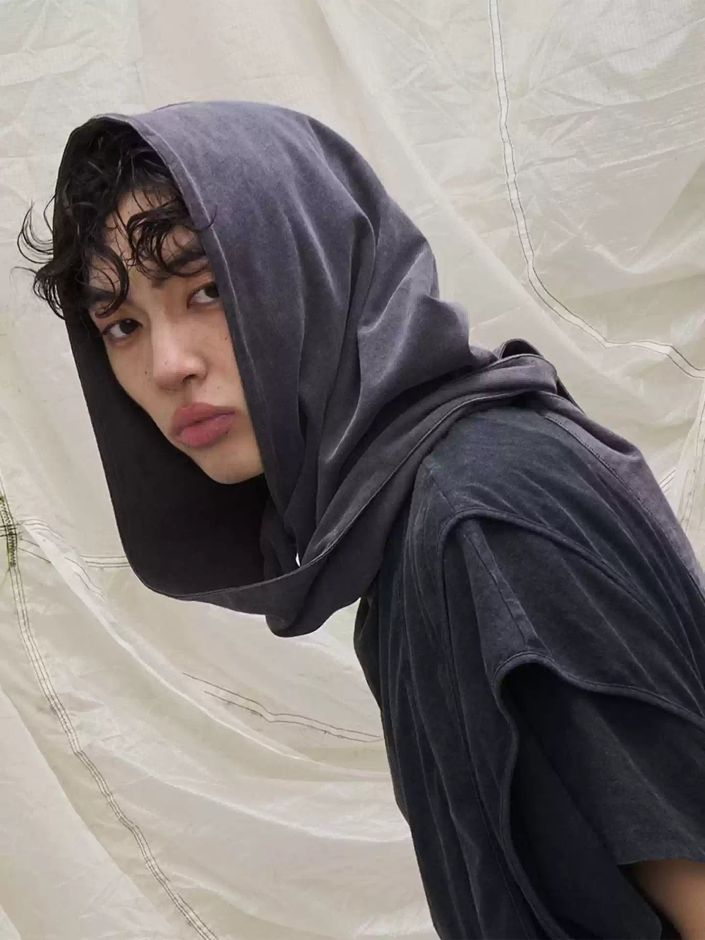 Intertwined Decorative Detachable Oversized Hood