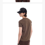 Distressed Print Slim Fit V-Neck Tee