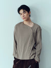 Fitted Ribbed Knit Long Sleeve Top