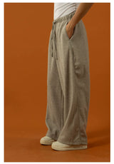Men's Drawstring Wool Wide Leg Pants