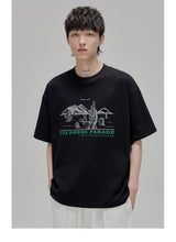 Illustrated Print Crew Neck Tee