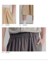 Bubble Pleated Plaid Capri Pants
