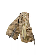 Camouflage Leopard Patchwork Scarf Cargo Shorts