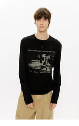Modal Two-piece Henley Long Sleeve Tee