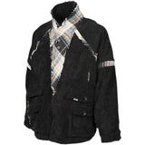 Corduroy Patchwork Distressed Cape Coat