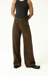 Men's Brown Vintage Wide Leg Jeans