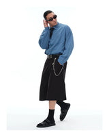 Men's Misty Blue Long Sleeve Shirts