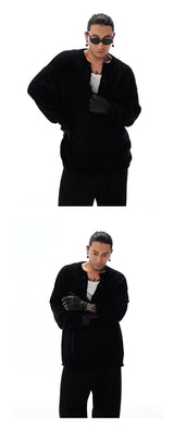 Men's Mohair Henley Sweater