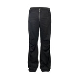 Black Denim Wide Flare Pants