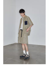 Magnetic Belted Elastic Multi-pocket Shorts