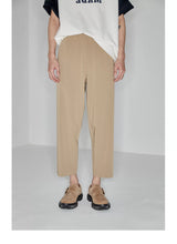 Drapey Stretchy Elastic Waist Cropped Pants