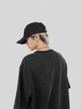 Distressed Embroidered Curved Brim Baseball Caps