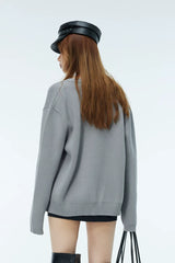 Rivet-Trimmed Two-Tone Cardigans