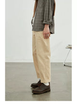 Vintage Herringbone Elastic Waist Cargo Pants