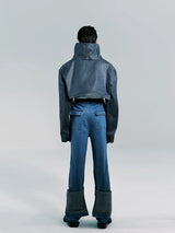 Y2K Cropped Stand Collar Jacket