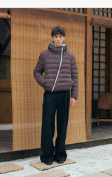 Lightweight Hooded 90% Down Water-repellent Jacket