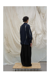 Washed Denim Split Shirt