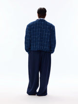 Elegant Retro Plaid Boxy Tweed Jacket