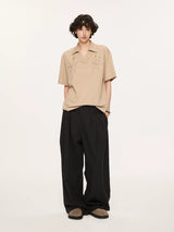 Embroidered Seagull V-neck Polo Shirts
