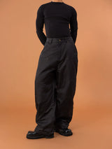 Men's Black Windproof Warm Cargo Pants