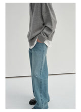 Yak Wool Blend Distressed Knit Cardigan