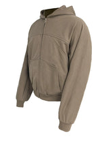 Deconstructed Boxy Fit Zip Hoodie