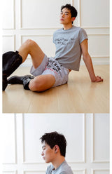 Unisex Vintage Striped Letter Print Boxers