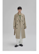 Double Breasted Long Trench Coat