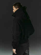 Dark 3M Oversized Hooded Bomber Jacket