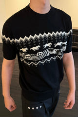 Antibacterial Lyocell Fair Isle Note Tee