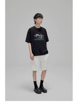 Illustrated Print Crew Neck Tee
