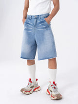 Men's 5-Inch Washed Blue Denim Shorts