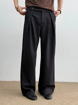 Pleated A-line Tailored Casual Pants