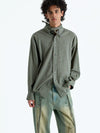 Plaid Jacquard Button-Down Cotton Shirt