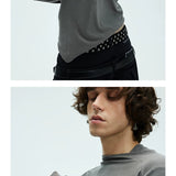Slim Fit Two-Color Long Base Tees