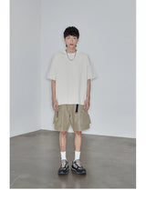 Magnetic Belted Elastic Multi-pocket Shorts