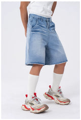 Men's 5-Inch Washed Blue Denim Shorts