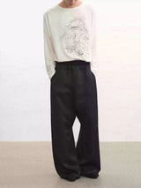 Piano Print Long Sleeve Top