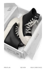 JumboHigh Oreo Distressed High-Top Leather Sneakers