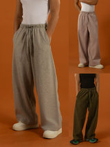 Men's Drawstring Wool Wide Leg Pants