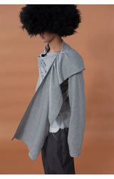 Men's Gray Print Patchwork Hoodie